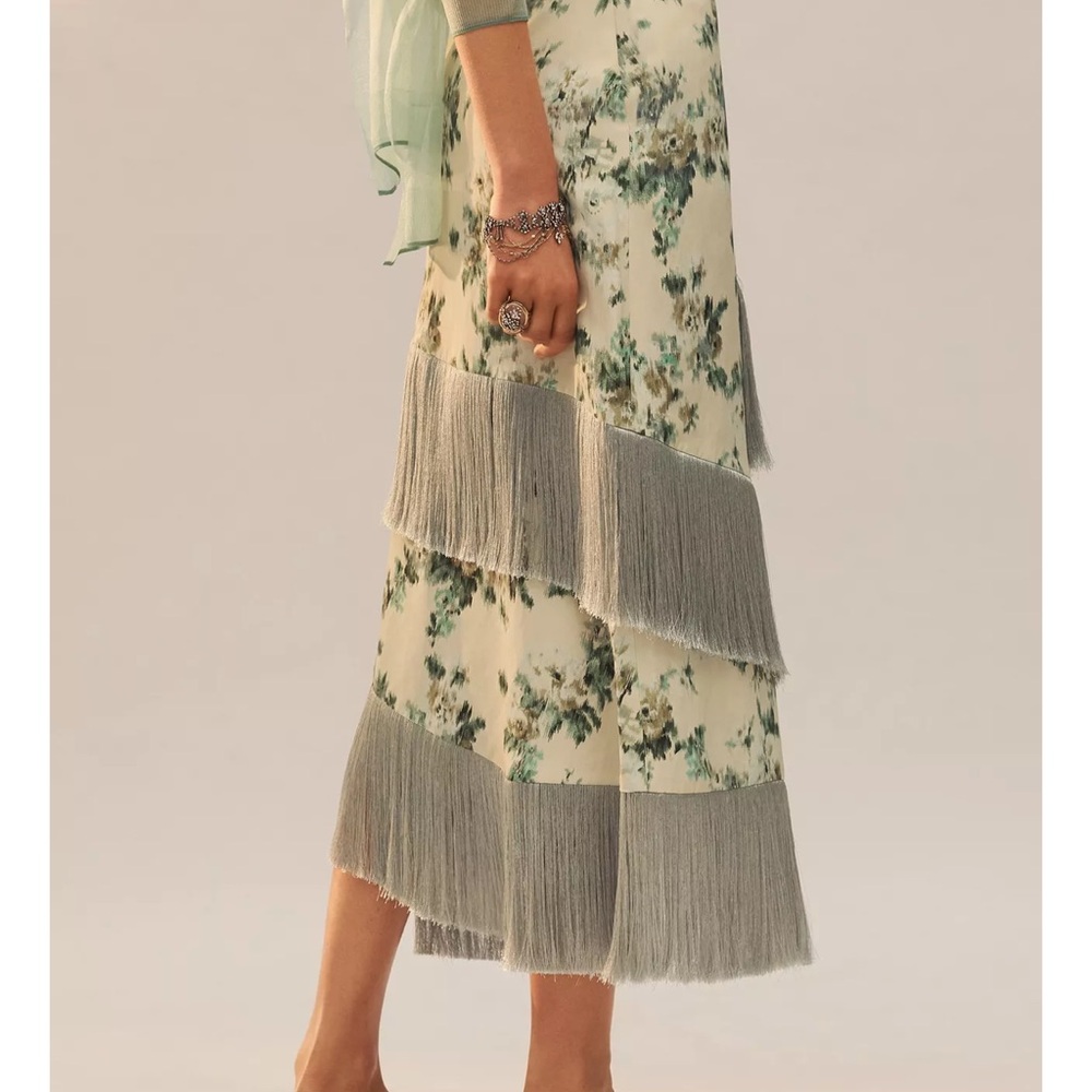 Zara limited edition floral fringe skirt - Picture 4 of 4